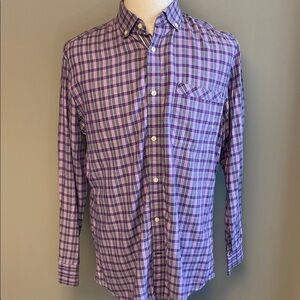 Banana Republic Purple Casual Button Down Shirt Lightweight Cotton (sz L)